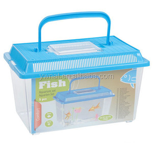 Nhựa bể cá nhỏ Rùa bát bò sát côn trùng cá vàng lồng carabshandle Xem cá bền vững. - Product Image 5