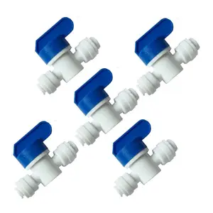 PHEPUS Equal Straight Tube Ball Valve Khớp Nối Nhanh 1/4 Inch X 1/4 Inch Van Bắt Đầu Hệ Thống Nước Ro