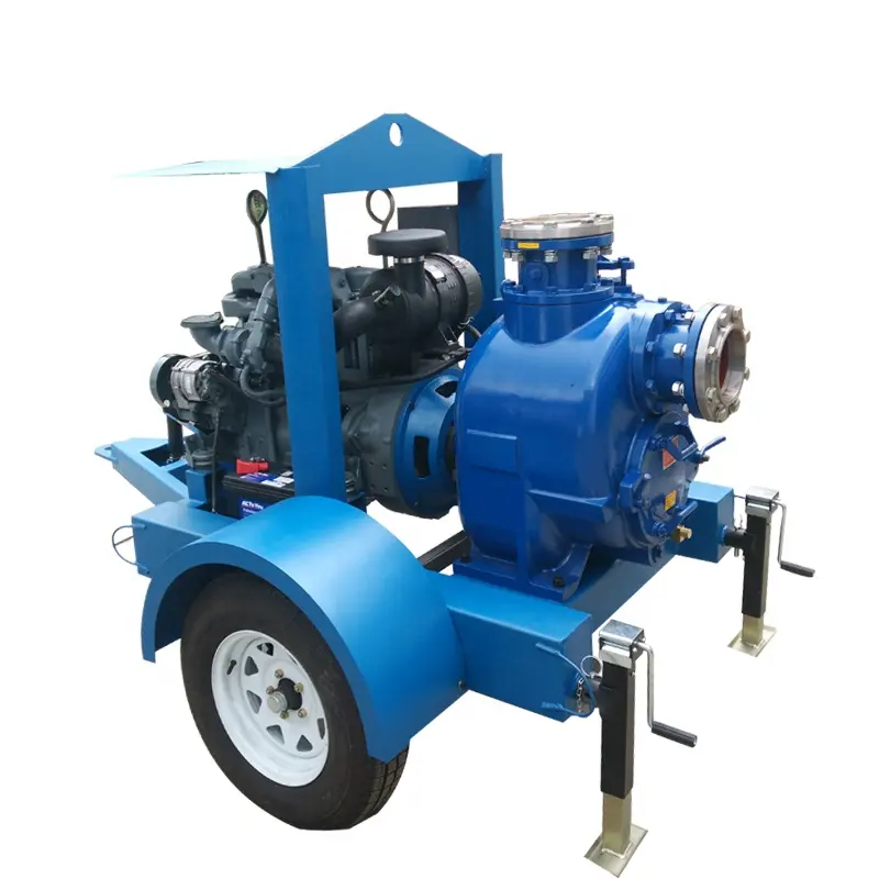 30kw 45kw 60kw Mobile Agricultural Irrigation Diesel Engine Water Pump Self Priming Centrifugal Pump