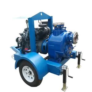 Bomba centrífuga autoescorvante para irrigação agrícola, motor diesel móvel, 30kw, 45kw, 60kw