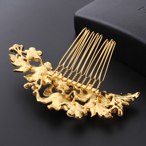 Fatti a mano Capelli di Nozze Pettini per Le Spose Oro/Argento del metallo di colore dei capelli pettini Clip di Capelli a forma di Fiore Accessorio di Cerimonia Nuziale - Product Image 6
