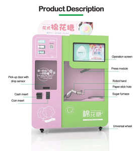 Neues Design Automatische Zuckerwatte-Bonbon maschine Zuckerwatte-Verkaufs automat
