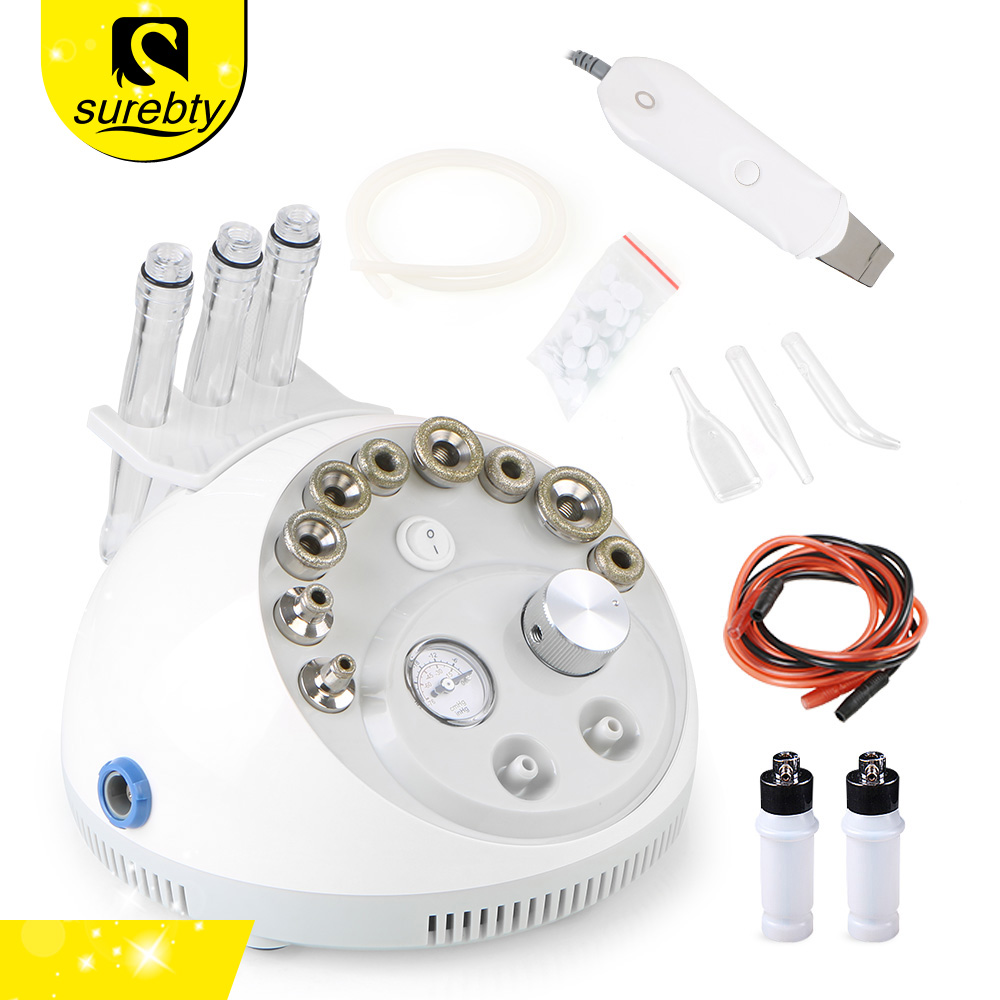 Многофункциональный распылитель 4 в 1 + скребок для кожи + алмазная микрошлифовка + аппарат для красоты лица со стеклянными трубками