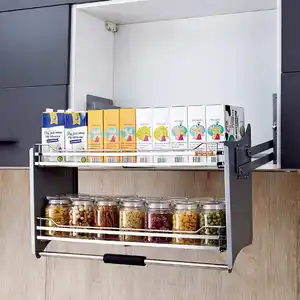 SUS304 de acero inoxidable levantar cesta Vitnam hardware accesorios de cocina y de almacenamiento automático de la cesta