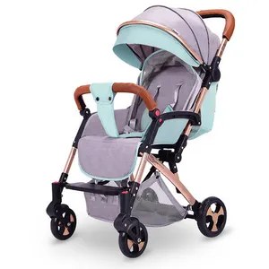 Poussette pliable facile pour bébé et maman et auvent en lin, Protection solaire, marque 360, voiture de landau pour bébé, vente en gros d'usine