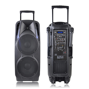 Sistema di Altoparlanti Professionali Accuracy Pro Audio PMQ210AMFQ-V2BP-BT, Cassa Attiva Ricaricabile da 15 Pollici con Microfono per DJ - Product Image 1