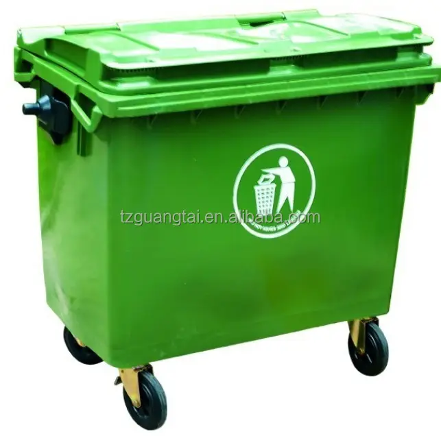 660L umwelt freundliche Funktion mit großen Rädern und Kunststoff-Mülleimer für den Außenbereich