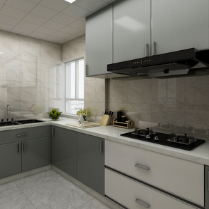Armoires de Cuisine Modulaires modernes Blanc Brillant Laqué Meubles De Cuisine - Product Image 2