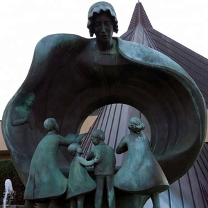 Hecho a mano abrazo <span class=keywords><strong>de</strong></span> madre proteger a los bebés <span class=keywords><strong>de</strong></span> bronce <span class=keywords><strong>de</strong></span> la escultura - Product Image 1