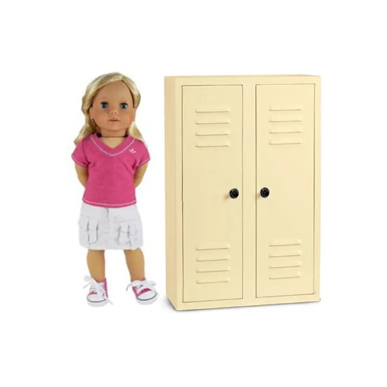 Слоновая кость, чрезвычайно хорошие Julies, металлическая школьная кукла, мини-шкафчики для детей