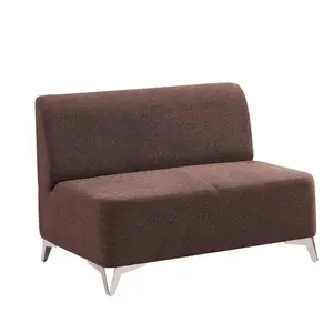 Brown fabric double seater conner sofa SF-025-2