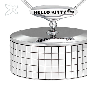 Caja Musical de Metal con Figura de Hello Kitty de Crystocraft, con Licencia de Sanrio, Cristales Brillantes Tallados, Cromo/Rosaline, Regalo de Cumpleaños para Niñas - Product Image 6