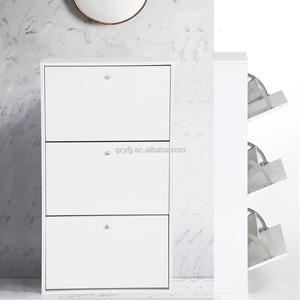 Moderno 3-nivel blanco estante del zapato del armario del cajón del Gabinete de diseño de entrada de madera organizador de zapatos <span class=keywords><strong>1008</strong></span> - Product Image 3