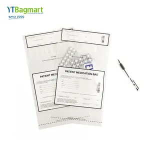 YTBagmart, sobres médicos pequeños transparentes recerrables con escritura, bolsas dispensadoras de pastillas transparentes de polietileno con cremallera de plástico Pe recerrables