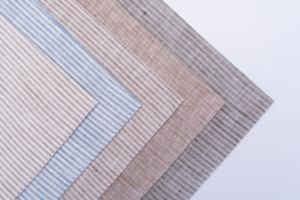 Tissu en <span class=keywords><strong>lin</strong></span> 100% européen 160 g/m² teint en fil, textile rayé de qualité supérieure pour chemises et literie pour hommes, commande d'échantillon pour hommes - Product Image 2