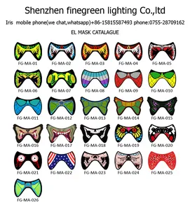 Led Light Up Party Mask LED Carnival Multi Color Party Supplier Lighting Neon Mask Halloween 2021
