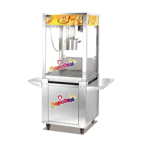 Machine à popcorn électrique 24OZ, en acier inoxydable, de grande capacité, avec chariot, livraison gratuite