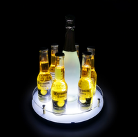 Support de présentation lumineux LED personnalisable pour bouteilles de vin, de bière et de spiritueux