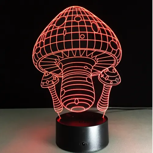 Vente en gros directe d'usine 3D art lumière colorée veilleuse lampe visuelle 101007