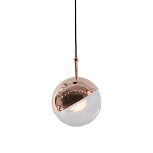 गर्म बिक्री आधुनिक फैंसी एकल एक्रिलिक ग्लोब गेंद फांसी लटकन दीपक प्रकाश के लिए अपार्टमेंट घर