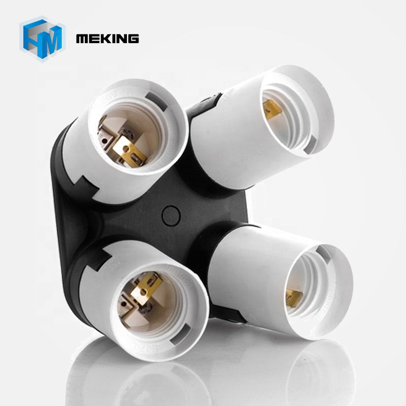 Meking светодиодный накамерный свет 4 в 1 адаптер свет лампы E27 розетки лампы адаптер держатель