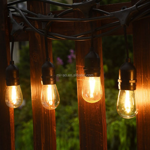 <span class=keywords><strong>Bombillas</strong></span> Vintage blancas cálidas E26, <span class=keywords><strong>guirnalda</strong></span> decorativa para Patio exterior de 48 pies, luces para Patio, globo, fiesta, Navidad, cadena de luces - Product Image 4