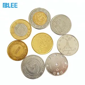 OEM coin factory cheap custom different size different metal arcade token coins washing machine coin