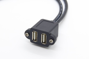 Combo Jack cắm cổng Bảng điều khiển gắn kết nối USB2.0 nữ đến Nam cáp và RJ45 Ethernet nữ đến Nam cáp, Dual USB/RJ45 dây - Product Image 6