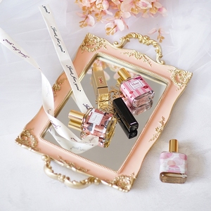 Stile nordico Cosmetico di Immagazzinaggio Vassoio D'oro Piatto di Frutta Vassoio Dell'esposizione Dei Monili Retro Incisione <span class=keywords><strong>Specchio</strong></span> - Product Image 5