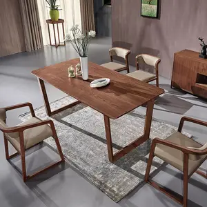 Table à manger de haute qualité pour meubles de salle à manger en bois de couleur noire meubles de maison frêne moderne, en bois CMB 0.191/PCS 5 pièces