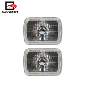 Phares universels blancs transparents Halo 7X6 H4 Faisceau scellé H6014 H6052 H6054 Conversion de phare automobile - Product Image 2