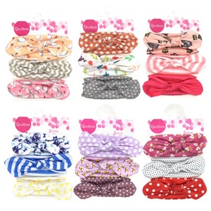 Della fabbrica del commercio all'ingrosso di stampa personalizzata <span class=keywords><strong>per</strong></span> bambini accessori <span class=keywords><strong>per</strong></span> <span class=keywords><strong>capelli</strong></span> wrap set <span class=keywords><strong>fascia</strong></span> del bambino 3pcs turbante annodato della ragazza hairbands - Product Image 2
