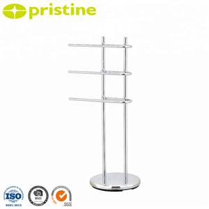 Best OEM Home Organizer Taiwan Household Storage Manufacturer Housewares Bathroom Shelves Free <b>Standing</b> Chrome <b>Towel</b> Rack - Product Image 1