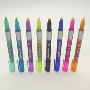 Reliabo precio <span class=keywords><strong>barato</strong></span> de la buena calidad marcador permanente de tinta pluma con Cap. 8-color fantasía de color plata doble línea de pluma de flash - Product Image 2
