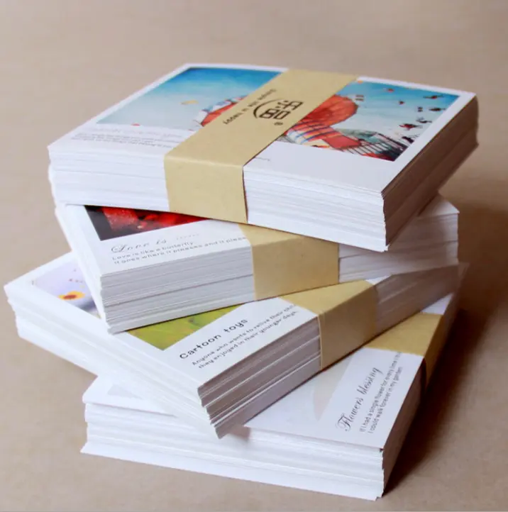 Cartolina stampata in carta spessa, dimensioni personalizzate, fabbrica