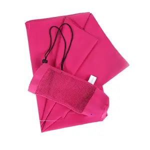 toallas de microfibra para gym suede microfiber swimming beach yoga travel towel with mesh bag