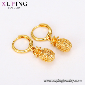 Xuping oferta especial de moda encantadora piña Bangkok tailandesa pendientes de las mujeres lindo chicas frutas <span class=keywords><strong>verano</strong></span> 24k de oro de la gota pendiente - Product Image 3