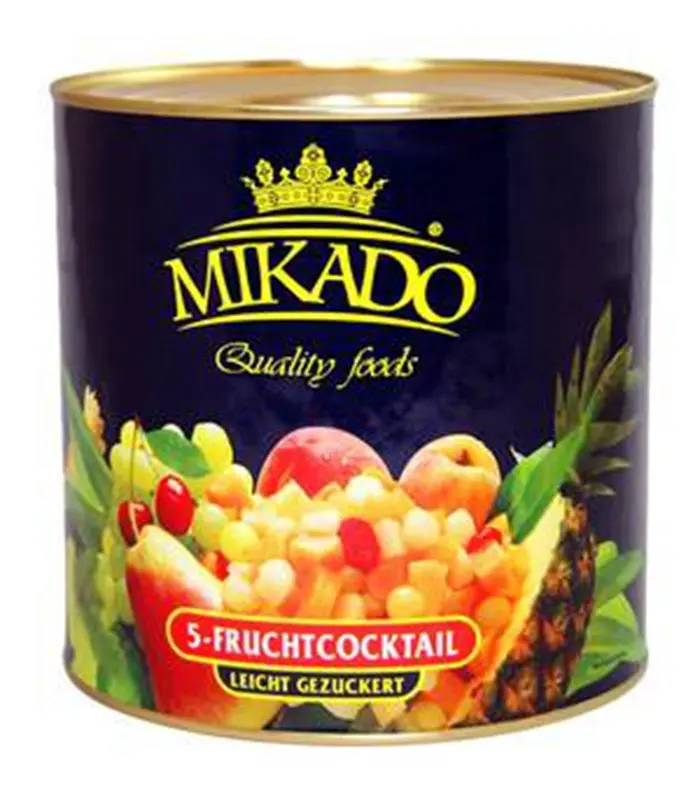 The latest season Mikado cocktail canned mixed fruit price canned fruit cocktail in syrup