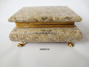 Cajas de mármol Coral para joyería - Product Image 1