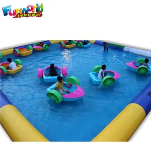 Hot water paddle boat pool kids bouncy castle inflatable swimming pool