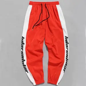 Hot Sale High Quality Side Letter Stripe Mens Waterproof Jogger Pants