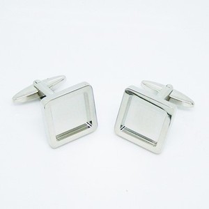 Gemelos ajustes en blanco ronda espacios en blanco bisel Base cabujón Cameo DIY gemelos conclusiones - Product Image 4