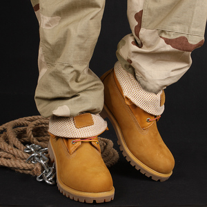 Venta al por mayor hombre Boot Classic de cuero nobuck amarilla y tela de arranque botas de acero bota de trabajo - Product Image 4