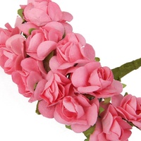 Magnifique Mini fleur de Rose Miniature Unique, 144 pièces, fleur artificielle, décoration de mariage, DIY