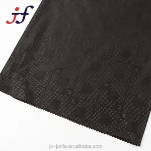 100% Polyester 210T Embossed Pongee Black Garment Lining Fabric