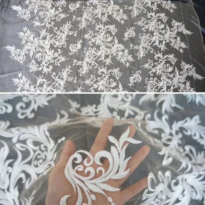 Модная свадебная Вышивка Тюль вырез работа Дизайн Жемчужный шнур с блестками сетка Тюль Текстиль блестящая ткань для рук