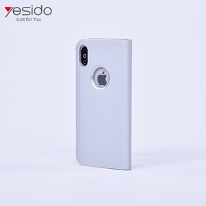 Miroir flip en cuir retour housse téléphone pour iphone XS, pour <span class=keywords><strong>apple</strong></span> iphone XS cas de couverture arrière - Product Image 2