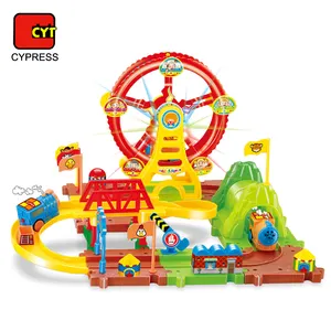 子供インテリジェンス50個ブロックトラック列車電気自動車玩具高品質
