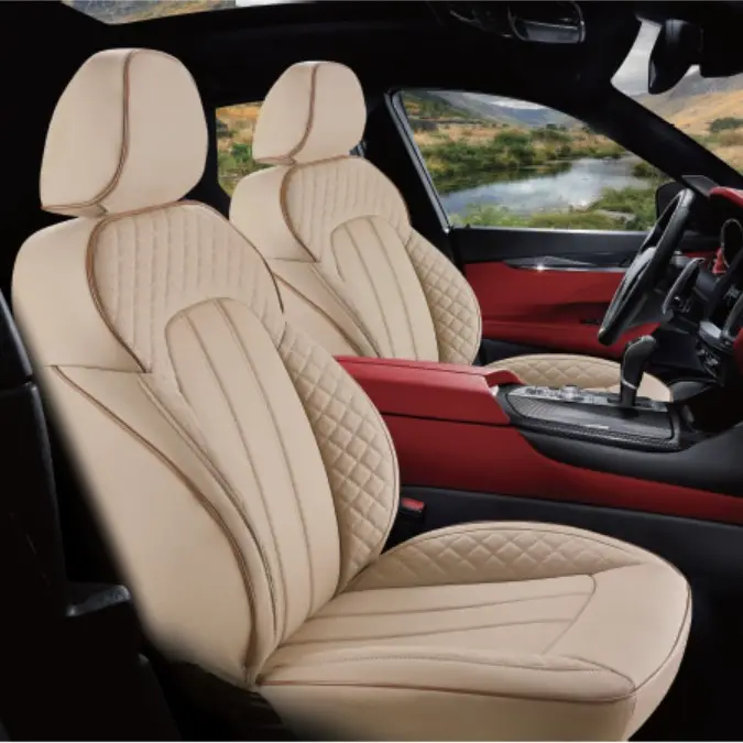 Housse de siège de voiture en cuir de conception personnalisée de luxe pour Toyota