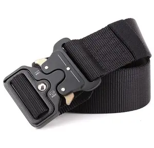吉娜品牌1.7 “战术重型腰带快速释放射手尼龙腰带，带金属扣